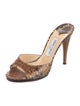 Jimmy Choo Python Animal Print Slides