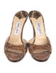 Jimmy Choo Python Animal Print Slides