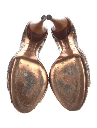 Jimmy Choo Python Animal Print Slides