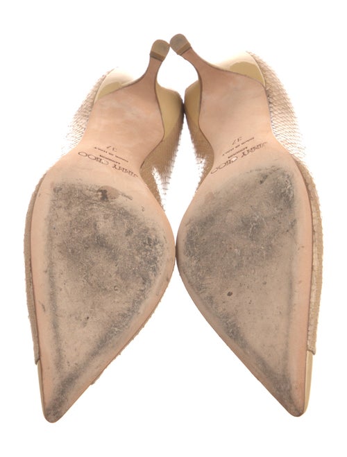 Jimmy Choo Lizard Cutout Accent Pumps