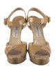 Jimmy Choo Patent Leather T-Strap Sandals