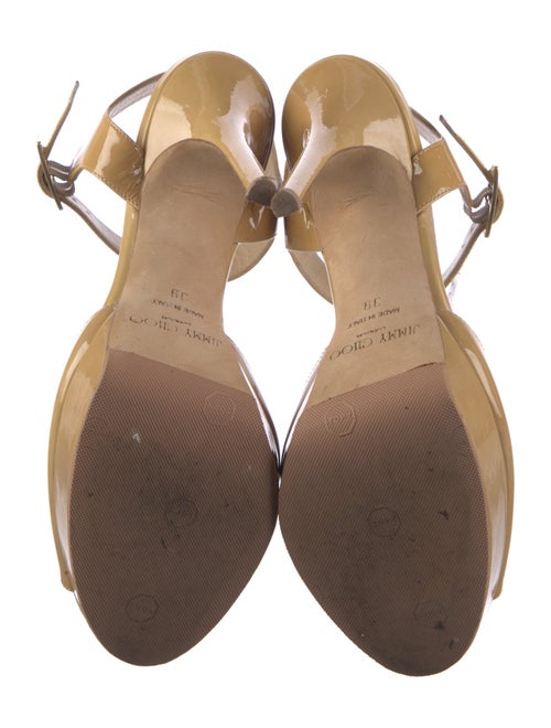 Jimmy Choo Patent Leather T-Strap Sandals