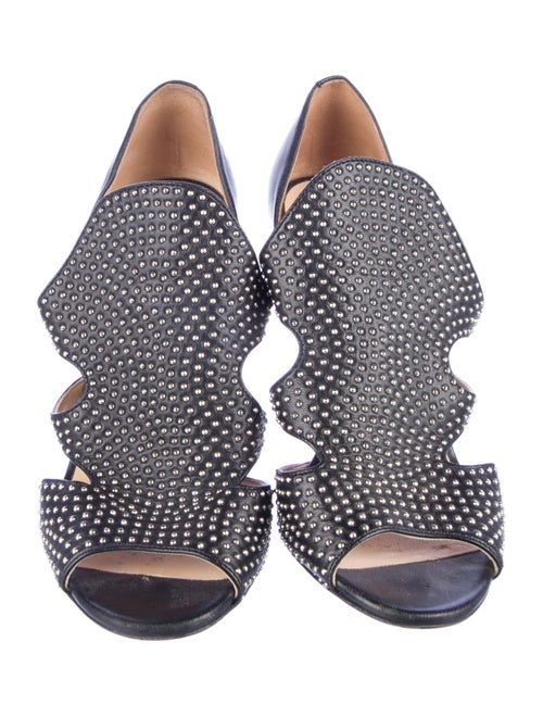 Jimmy Choo Leather Studded Accents D'Orsay Pumps