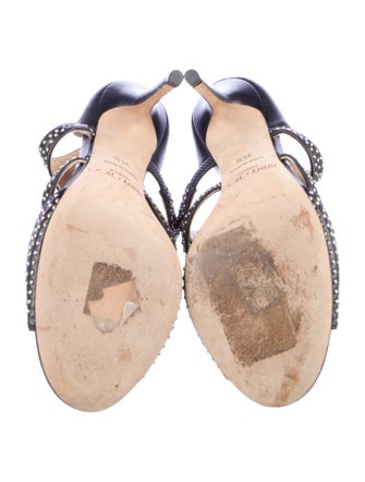 Jimmy Choo Leather Studded Accents D'Orsay Pumps