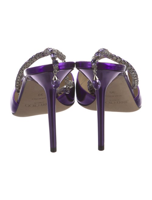 Jimmy Choo Patent Leather Crystal Embellishments D'Orsay Pumps