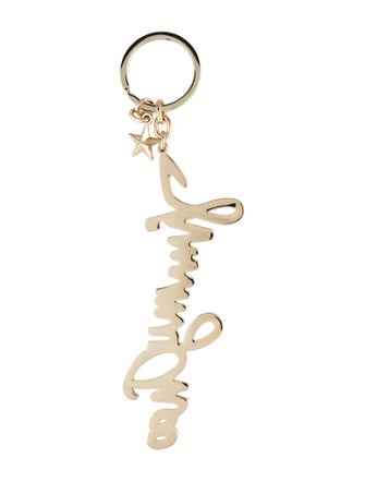 Jimmy Choo Embellished Gold-Tone Keychain