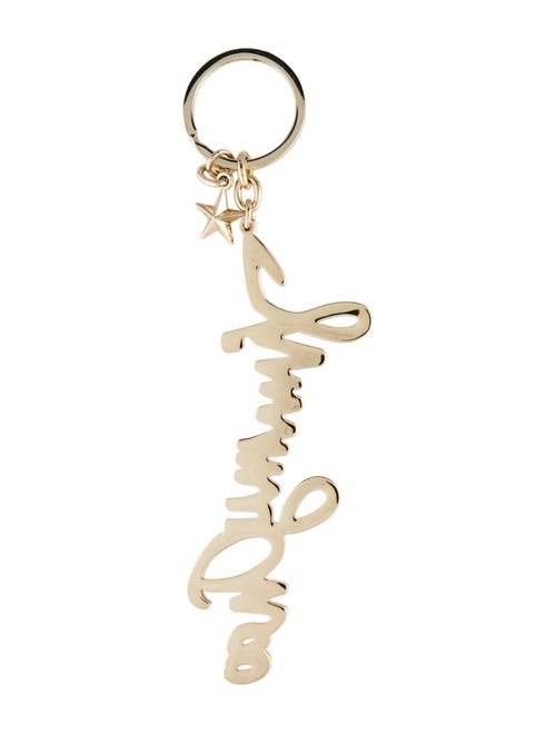 Jimmy Choo Embellished Gold-Tone Keychain