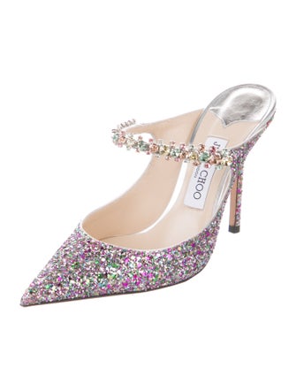 Jimmy Choo Glitter Patterned Mules