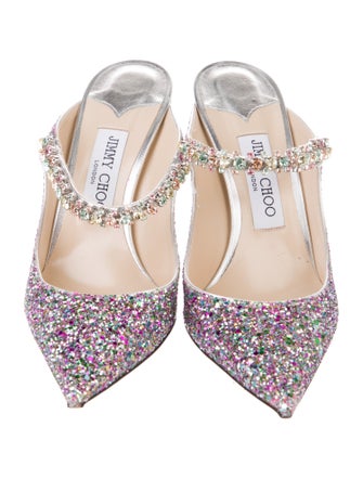 Jimmy Choo Glitter Patterned Mules