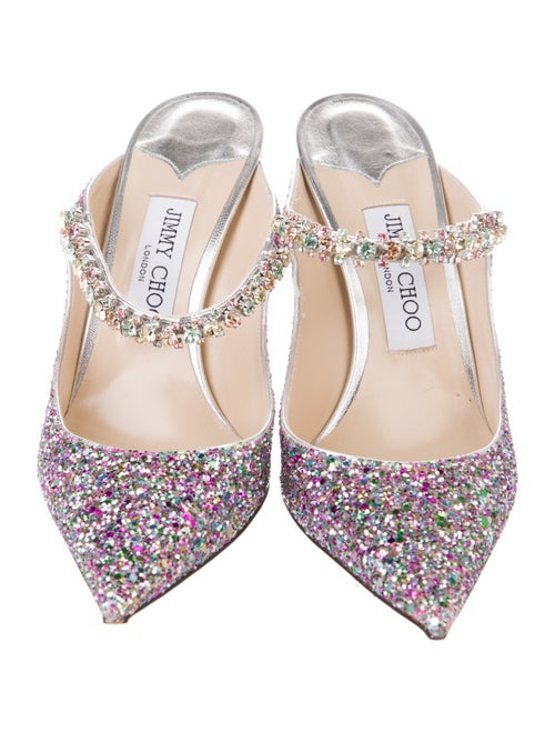 Jimmy Choo Glitter Patterned Mules