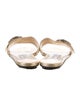 Jimmy Choo Leather Crystal Embellishments Slides