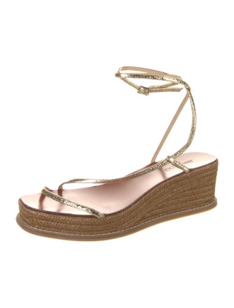 Jimmy Choo Leather Braided Accents Espadrilles