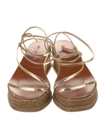 Jimmy Choo Leather Braided Accents Espadrilles