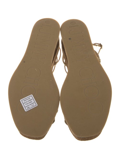 Jimmy Choo Leather Braided Accents Espadrilles