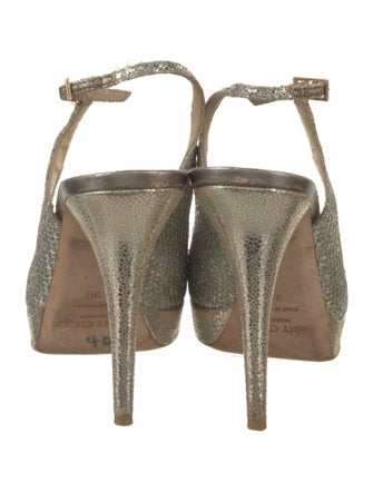 Jimmy Choo Glitter Glitter Accents Slingback Pumps