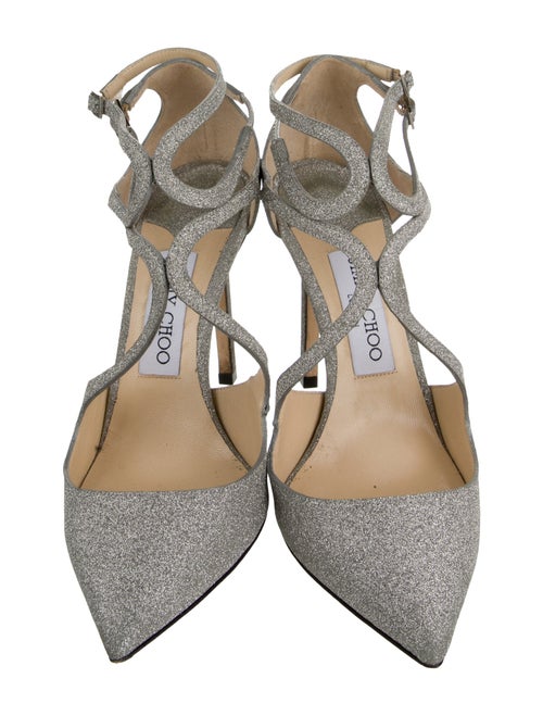 Jimmy Choo Glitter Glitter Accents T-Strap Pumps