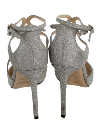 Jimmy Choo Glitter Glitter Accents T-Strap Pumps