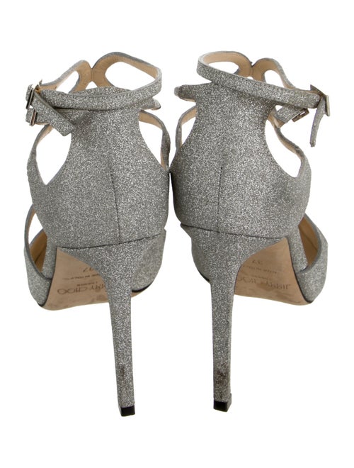 Jimmy Choo Glitter Glitter Accents T-Strap Pumps