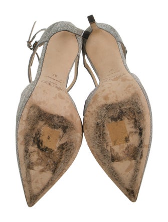 Jimmy Choo Glitter Glitter Accents T-Strap Pumps