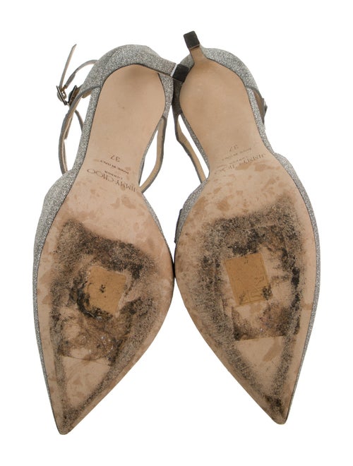 Jimmy Choo Glitter Glitter Accents T-Strap Pumps