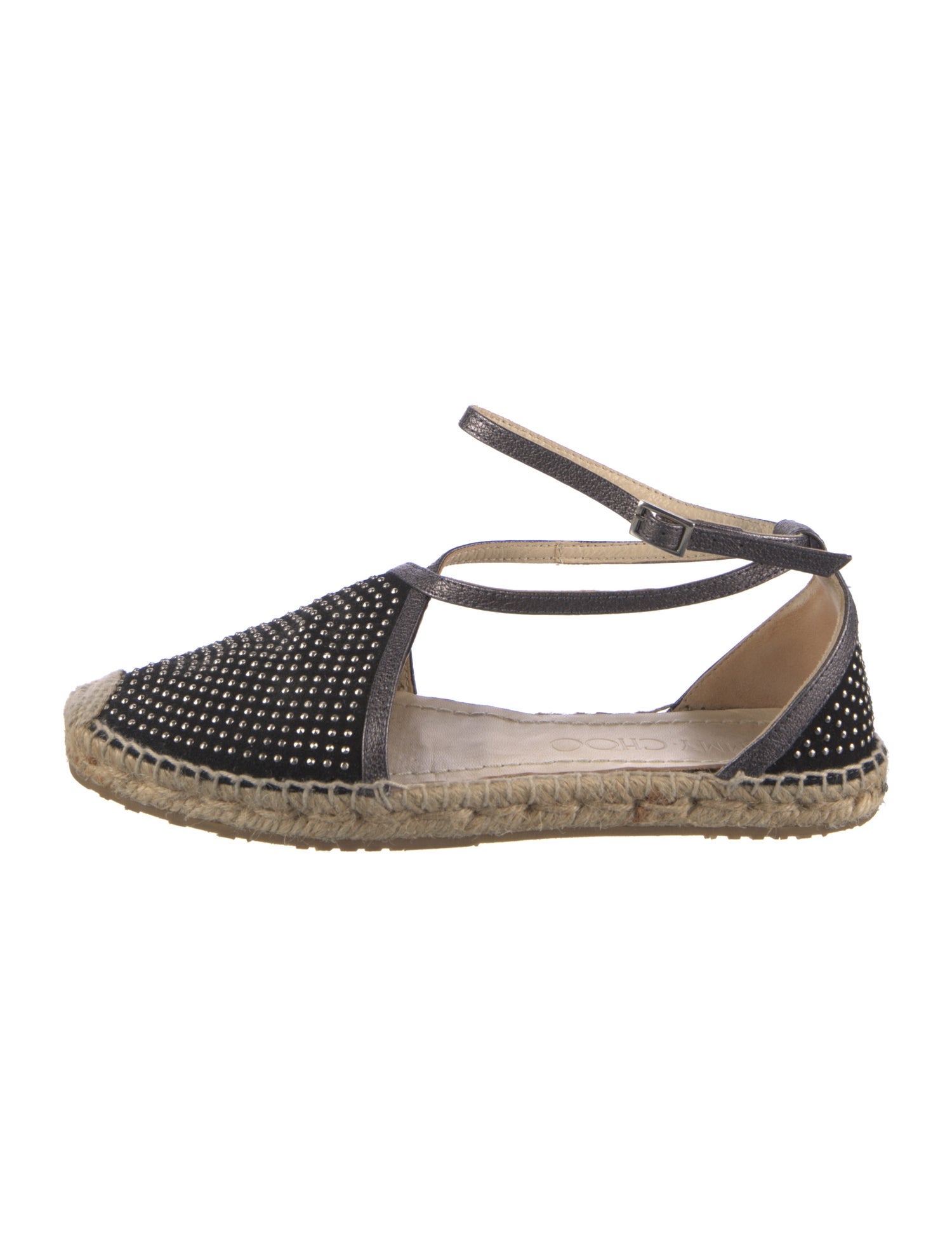 Jimmy Choo Suede Studded Accents Espadrilles