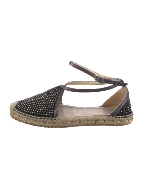 Jimmy Choo Suede Studded Accents Espadrilles