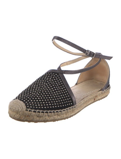 Jimmy Choo Suede Studded Accents Espadrilles