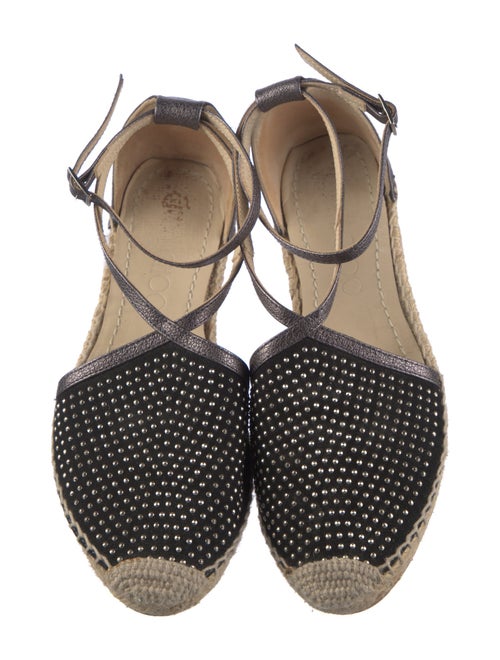Jimmy Choo Suede Studded Accents Espadrilles