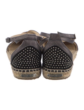 Jimmy Choo Suede Studded Accents Espadrilles