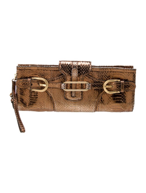 Jimmy Choo Embossed Leather Clutch