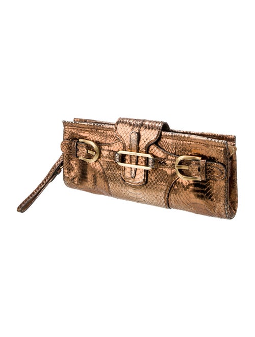 Jimmy Choo Embossed Leather Clutch