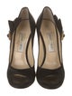 Jimmy Choo Satin Bow Accents Pumps
