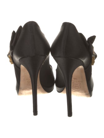 Jimmy Choo Satin Bow Accents Pumps