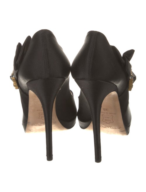 Jimmy Choo Satin Bow Accents Pumps