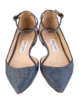 Jimmy Choo Canvas D'Orsay Flats
