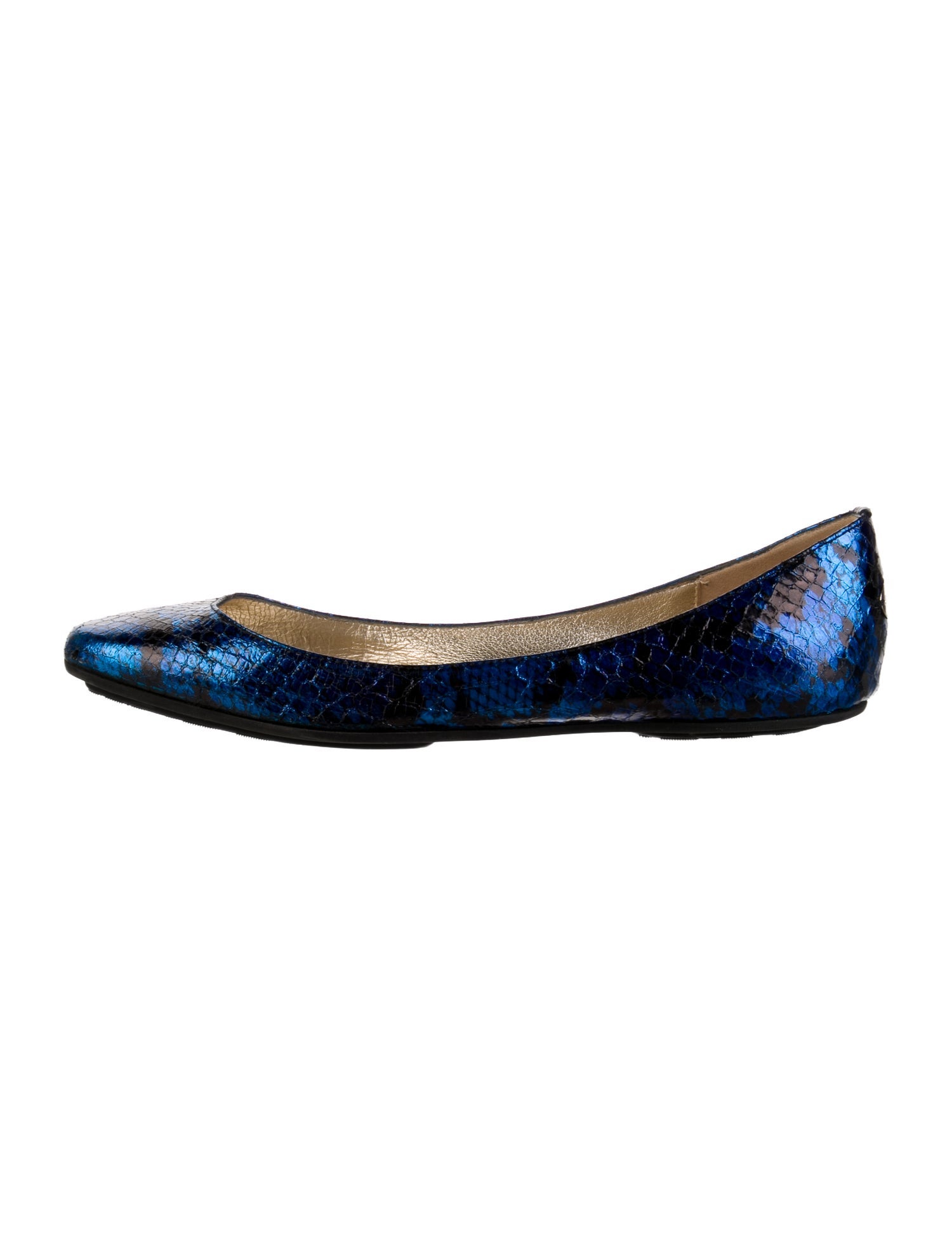Jimmy Choo Snakeskin Animal Print Ballet Flats