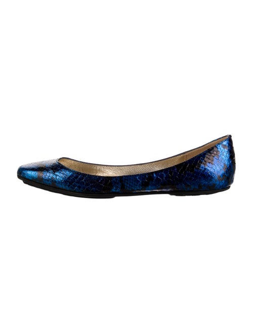 Jimmy Choo Snakeskin Animal Print Ballet Flats
