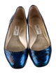 Jimmy Choo Snakeskin Animal Print Ballet Flats