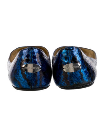 Jimmy Choo Snakeskin Animal Print Ballet Flats