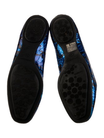 Jimmy Choo Snakeskin Animal Print Ballet Flats