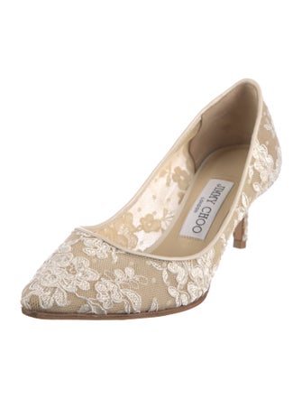 Jimmy Choo Lace Lace Pattern Pumps