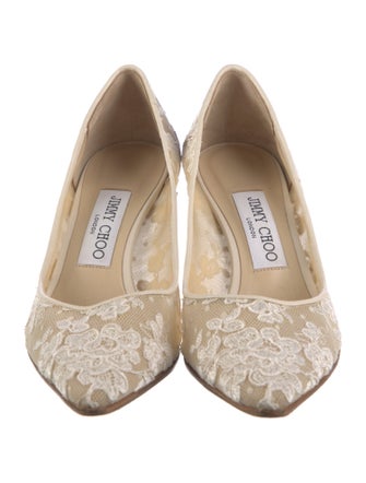 Jimmy Choo Lace Lace Pattern Pumps