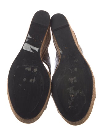 Jimmy Choo Leather Animal Print Espadrilles