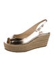 Jimmy Choo Leather Printed Espadrilles