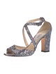 Jimmy Choo Glitter Glitter Accents Sandals