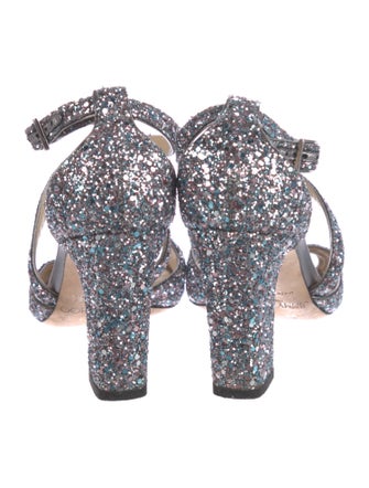 Jimmy Choo Glitter Glitter Accents Sandals
