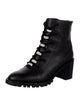 Jimmy Choo Leather Crystal Embellishments Combat Boots