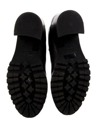 Jimmy Choo Leather Crystal Embellishments Combat Boots