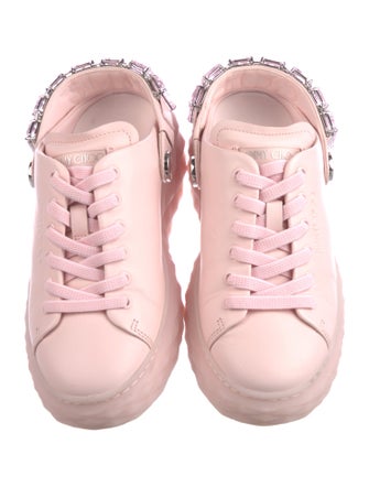 Jimmy Choo Leather Crystal Embellishments Slingback Flats