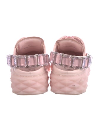 Jimmy Choo Leather Crystal Embellishments Slingback Flats